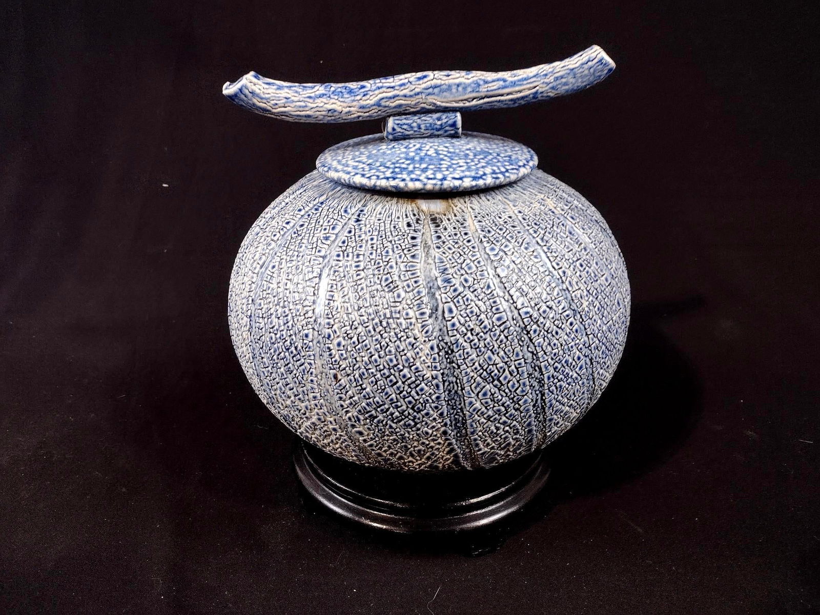 Signed Studio Art Pottery Pot w/ Lid (1 of 2)