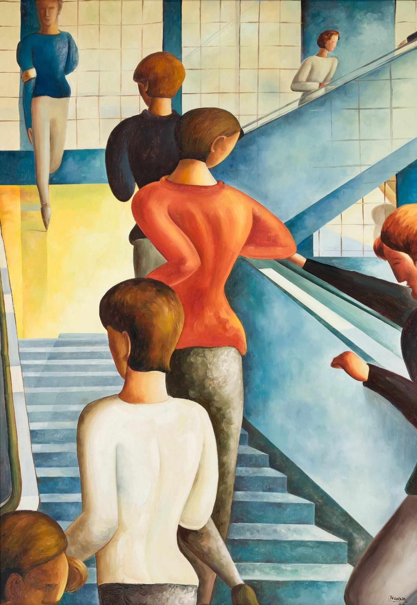 Oil On Canvas Painting After Oskar Schlemmer (1 of 4)