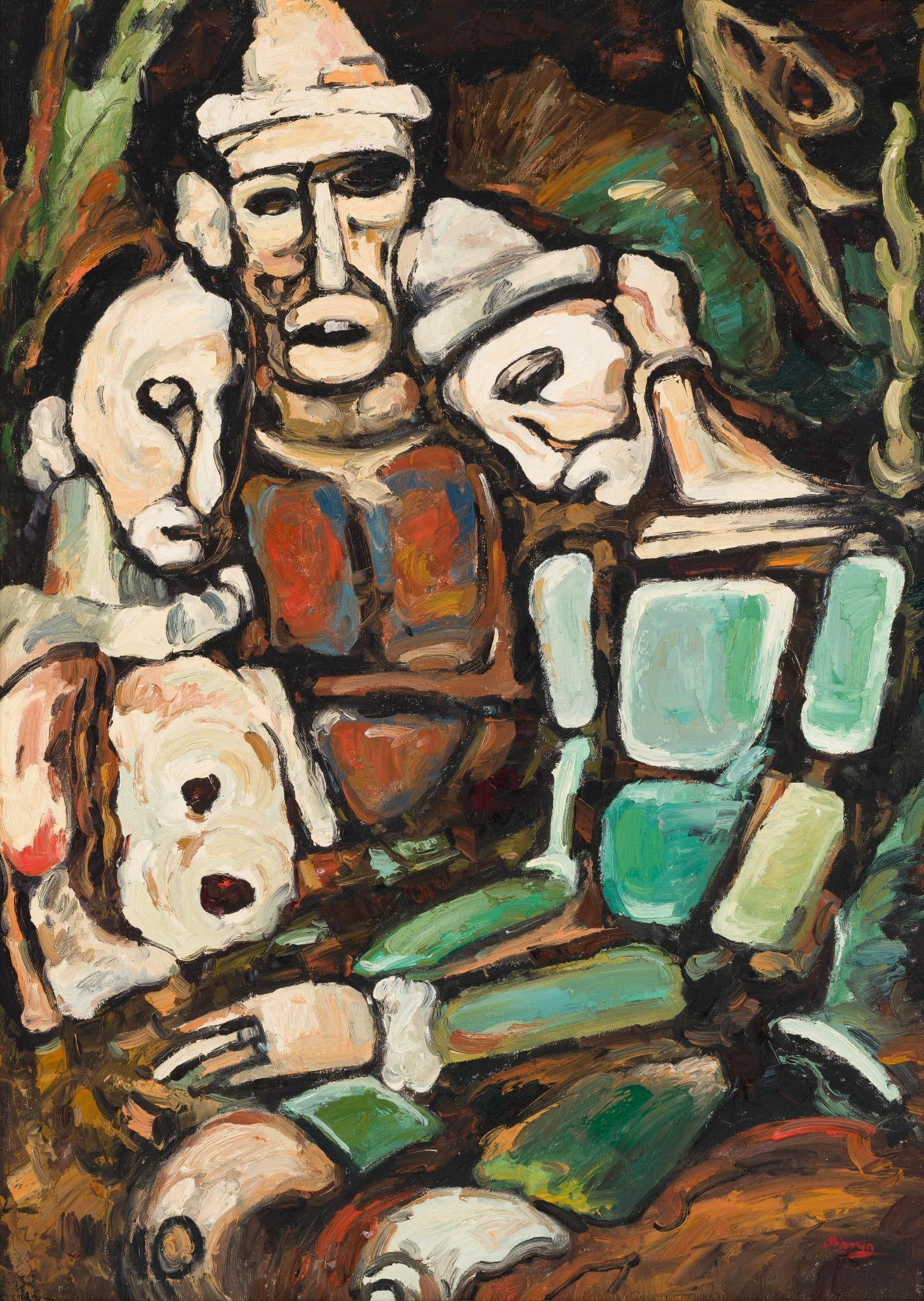 Oil On Canvas Painting After Georges Rouault (1 of 4)
