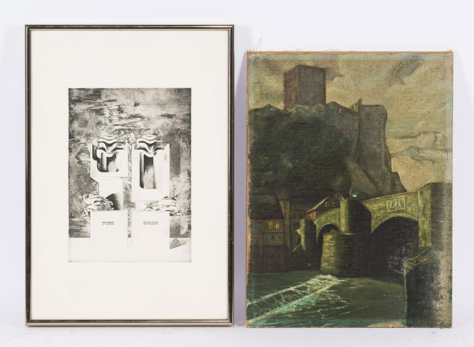 Two Artworks Including An Antique Oil Painting (1 of 6)