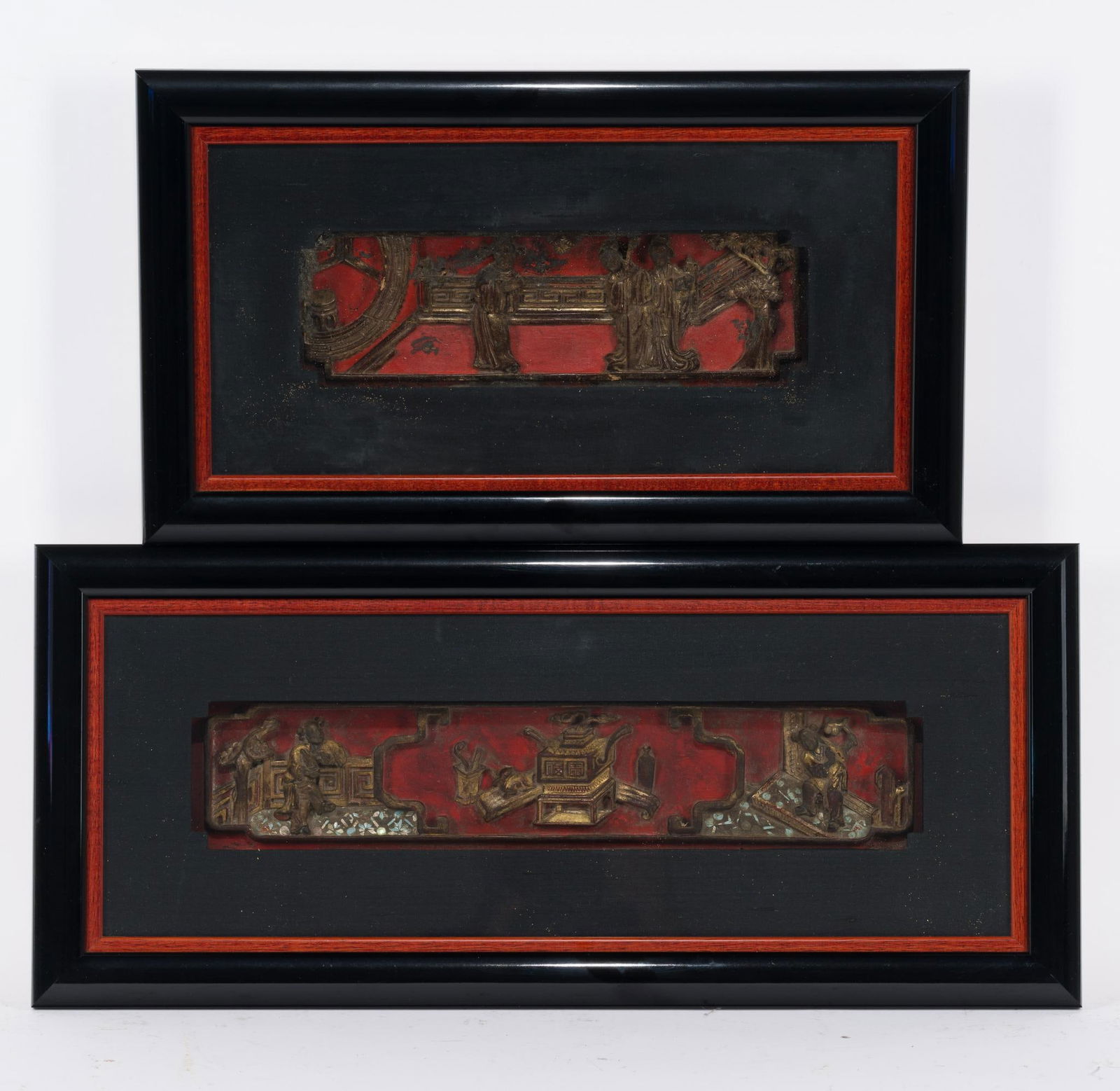 Chinese Carvings With Gilt Overlay (1 of 5)