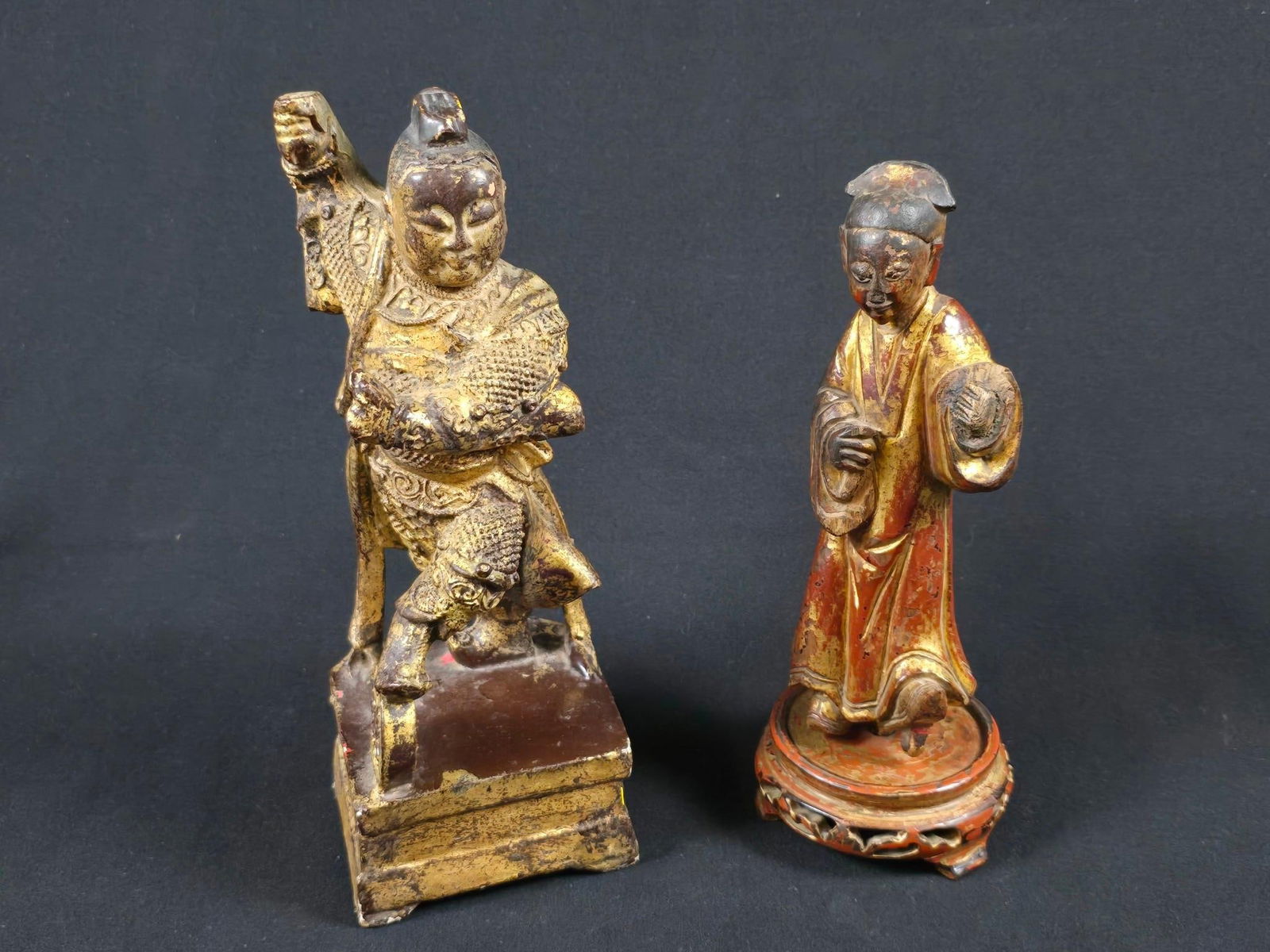 2 Asian Wood Figurines (1 of 13)