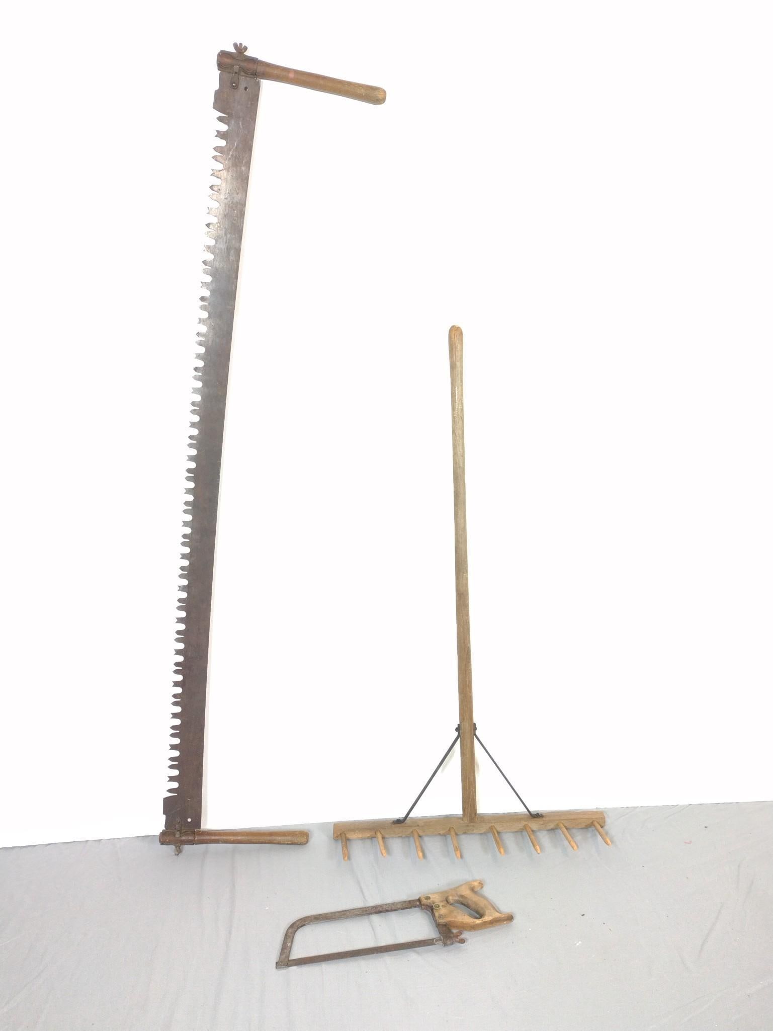 2 Saws & Antique Rake (1 of 5)