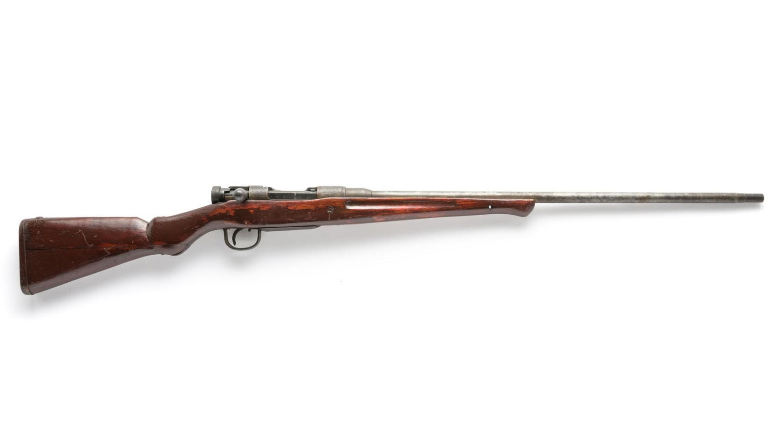 Relic Condition Japanese Arisaka Type 99 Bolt Rifle, Caliber 7.7 Jap: Serial Number: 66778 Design: This Japanese Type 99 Arisaka bolt action rifle has been heavily altered and the remains are in poor condition. The good news is that the mum has not been ground and the b