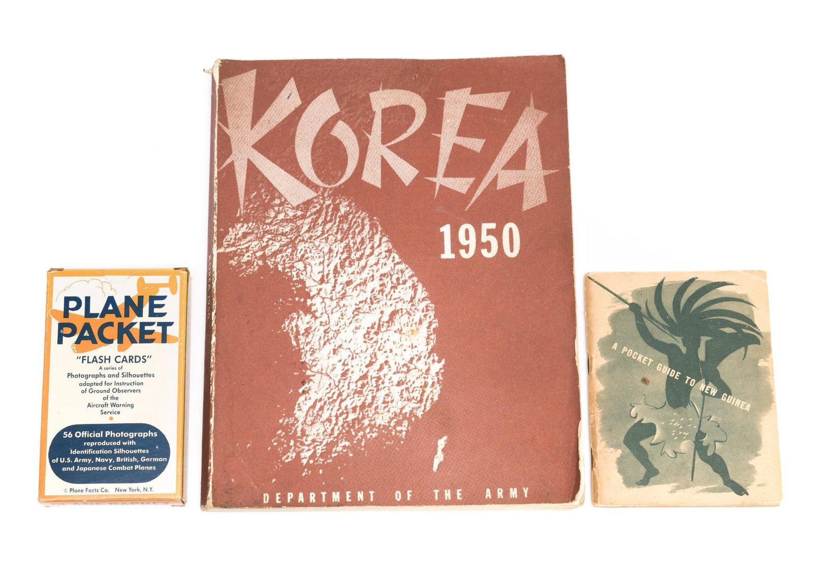 Two War Books & Planet Packet Flash Cards: DESCRIPTION: Plane Packet Flash Cards include 56 official photographs of U.S.; Navy; British; German; and Japanese planes. Cards are a reproduction of 1942 card set. Books include: (1) A Pocket Guide 