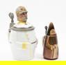 2 Figural Steins incl Lithophane