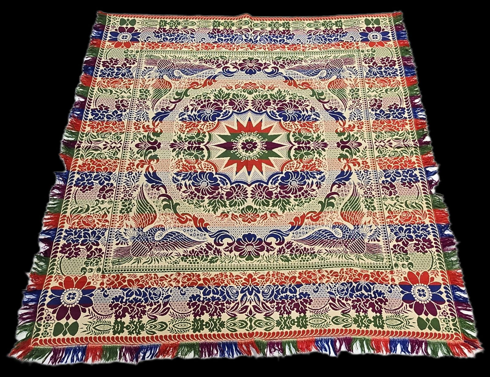 5 Color Coverlet with Eagle (1 of 4)