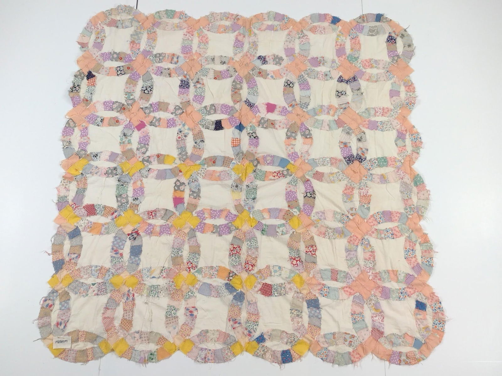 Antique Wedding Ring Quilt Top (1 of 6)