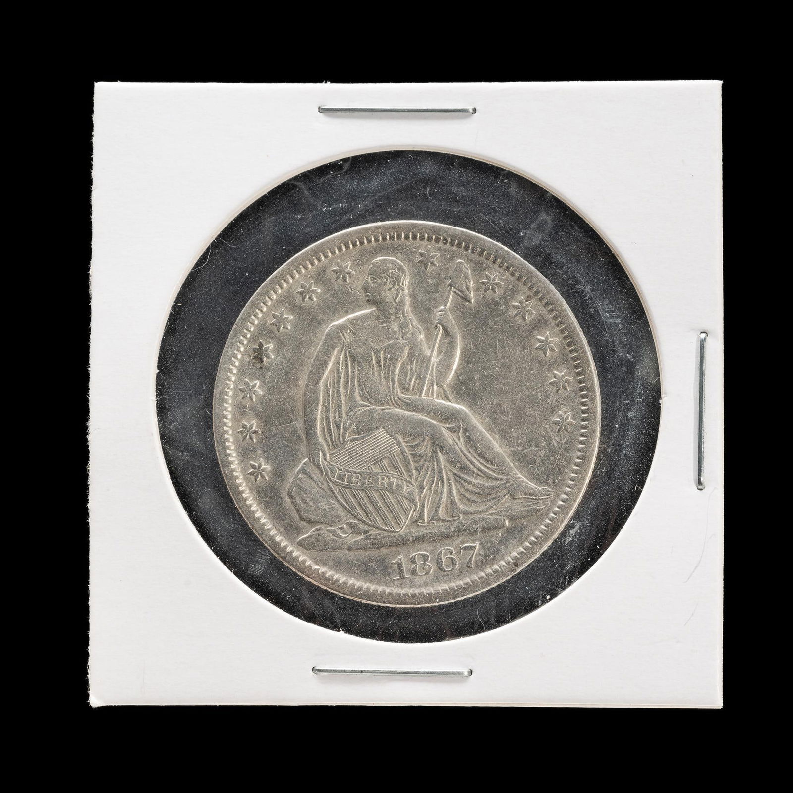 1867-S Seated Silver Half Dollar (1 of 2)