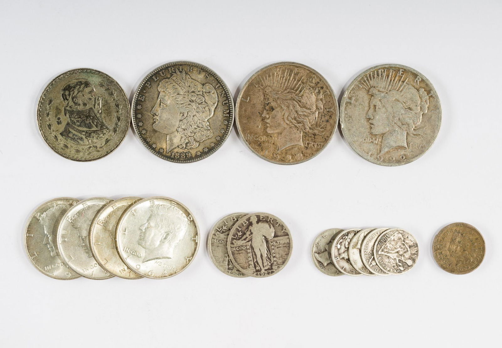 Various Silver Coins Incl Peace Dollars (1 of 3)
