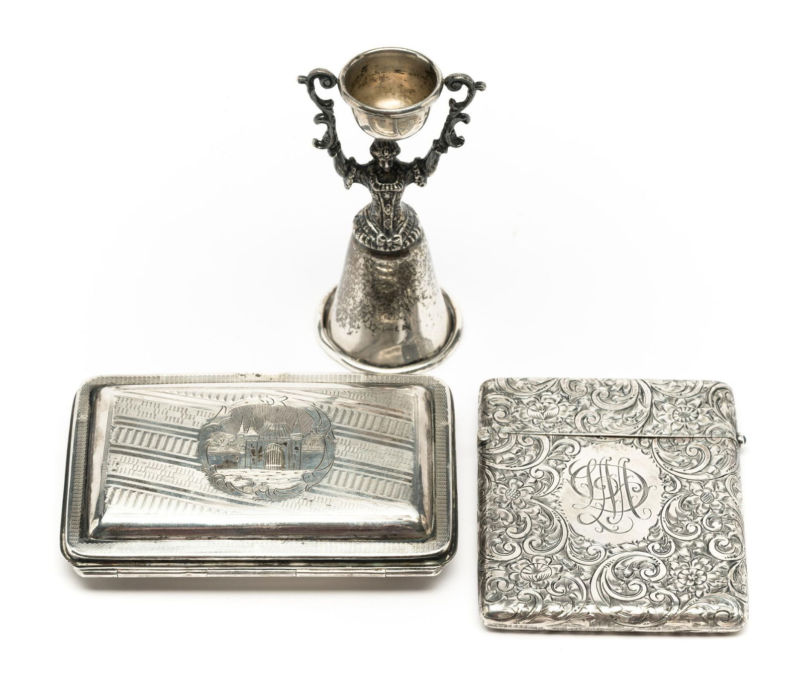 Sterling Silver And Silver Plate Weeding Cup and Card Holders (1 of 10)