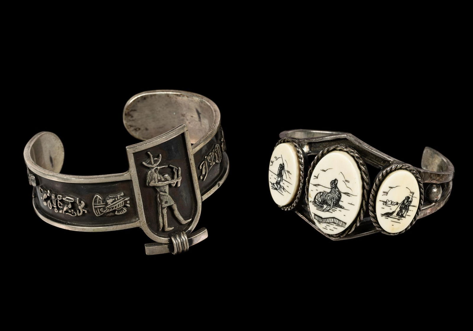 2 Sterling Silver Cuff Bracelets (1 of 4)