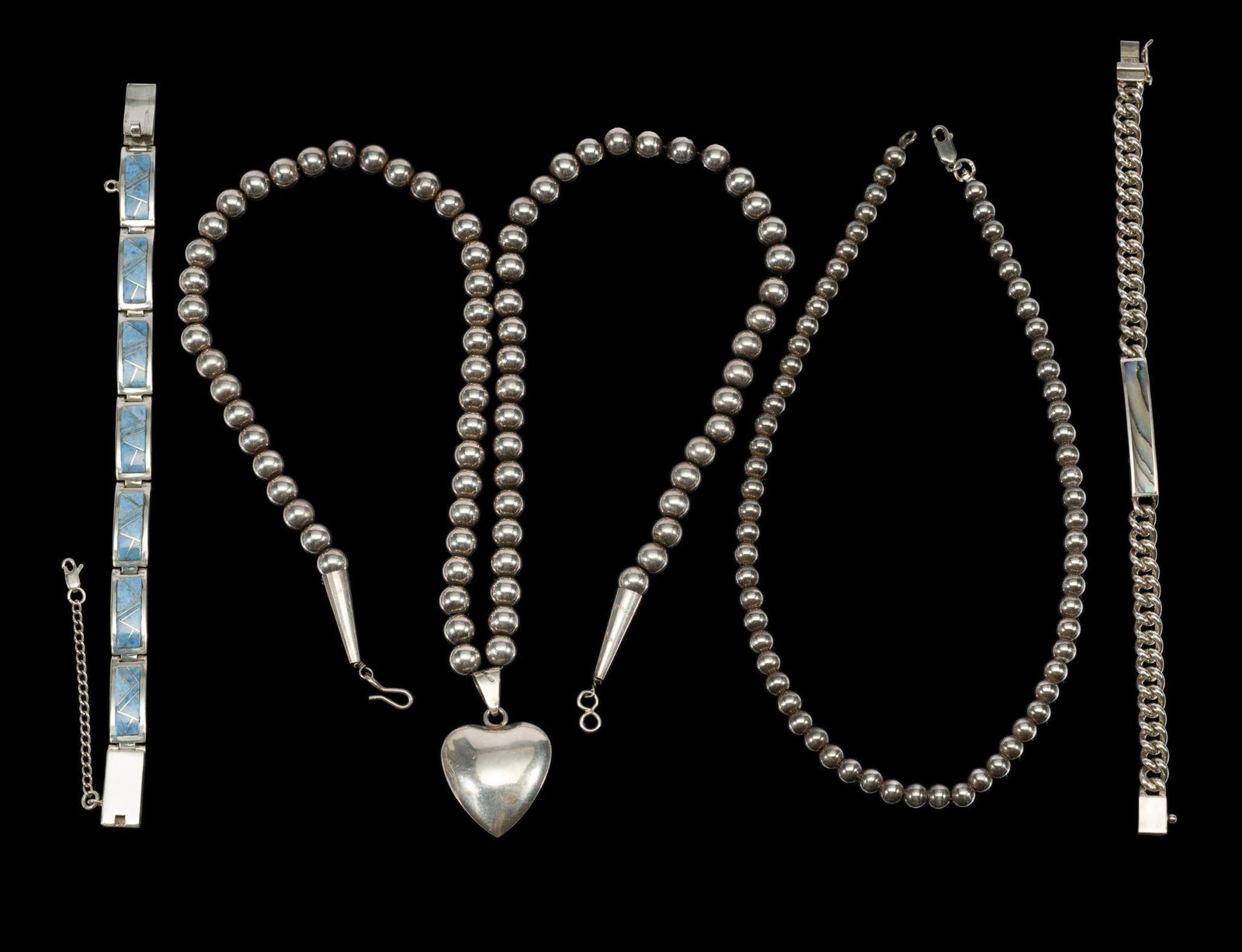 4 Sterling Silver Necklaces and Bracelets (1 of 5)