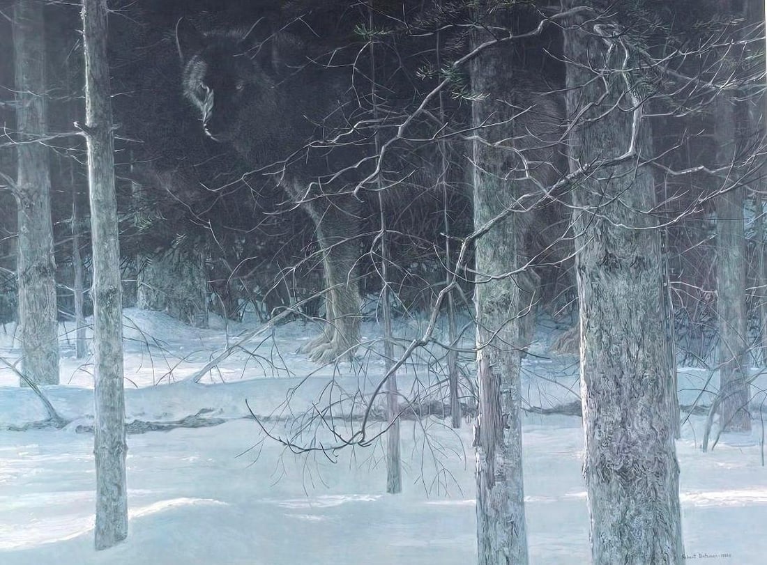 Robert Bateman "Midnight Black Wolf" Ltd Ed Print (1 of 4)