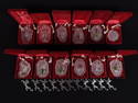12 Waterford Ornaments and 11 Reindeer Die Cuts