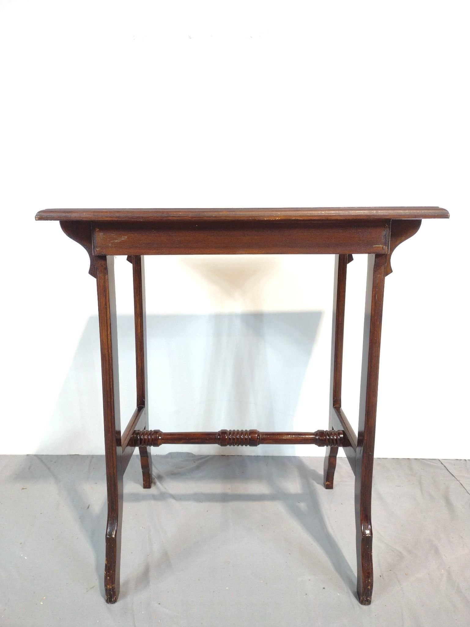 Side Table: NOT ELIGIBLE FOR IN-HOUSE SHIPPING. 25-1/2" wide X 17" deep X 28-1/4" high has some scratches.