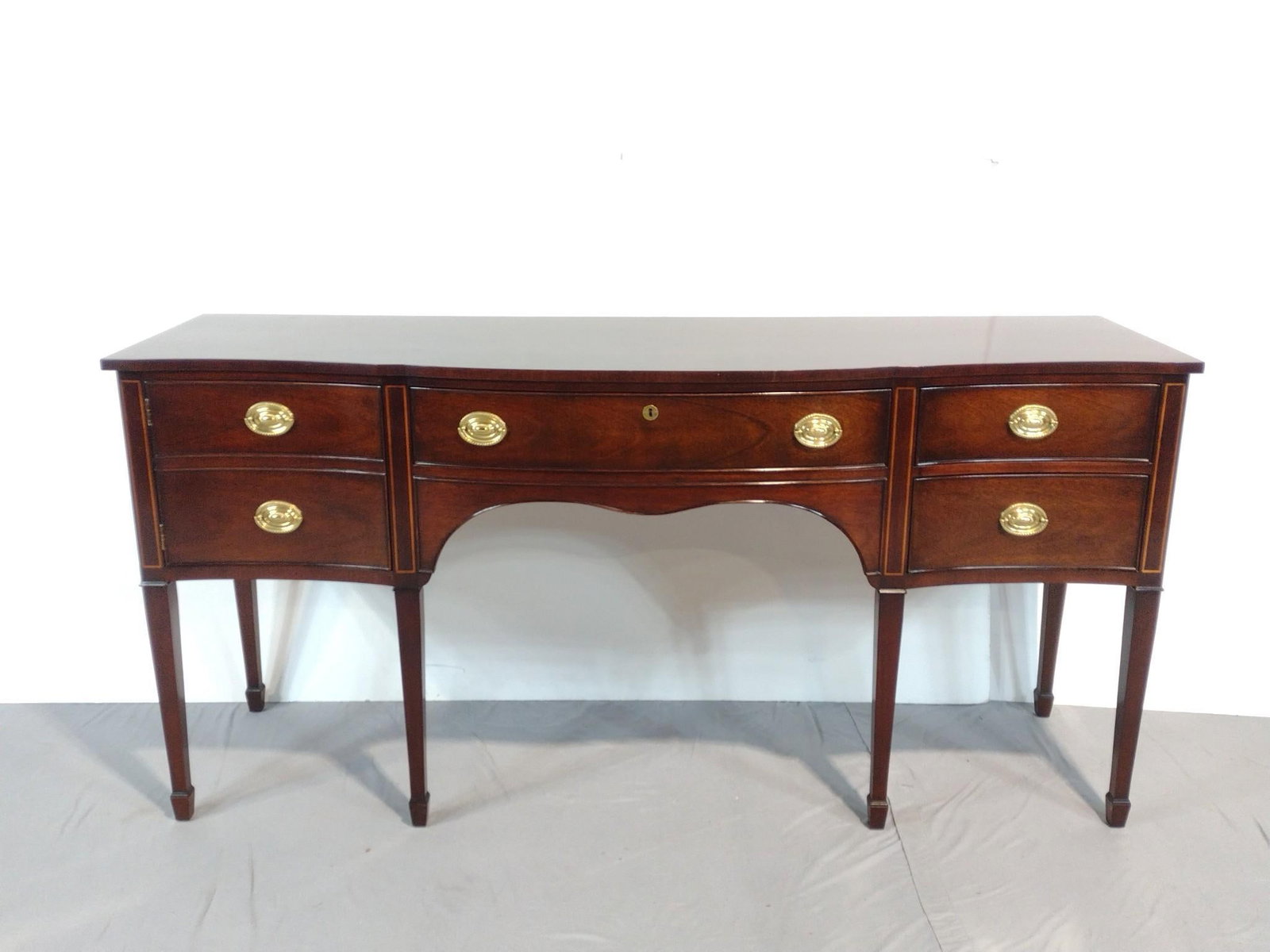 Kindle Sideboard: NOT ELIGIBLE FOR IN-HOUSE SHIPPING. 72" wide X 21-1/4" deep X 35" high. Has some light scratches.