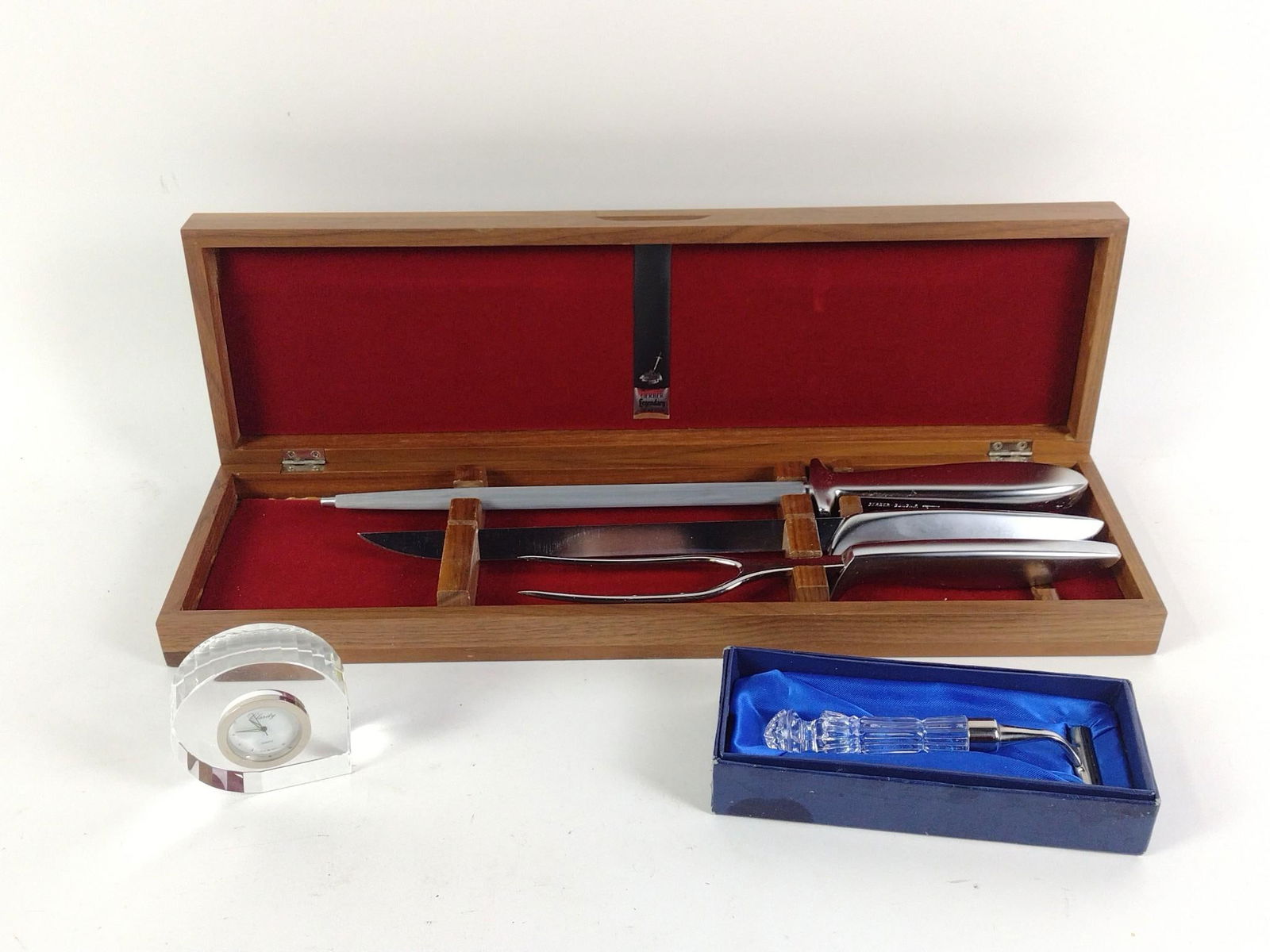 Waterford Razor, Clarity Desk Clock and Carving Set (1 of 8)