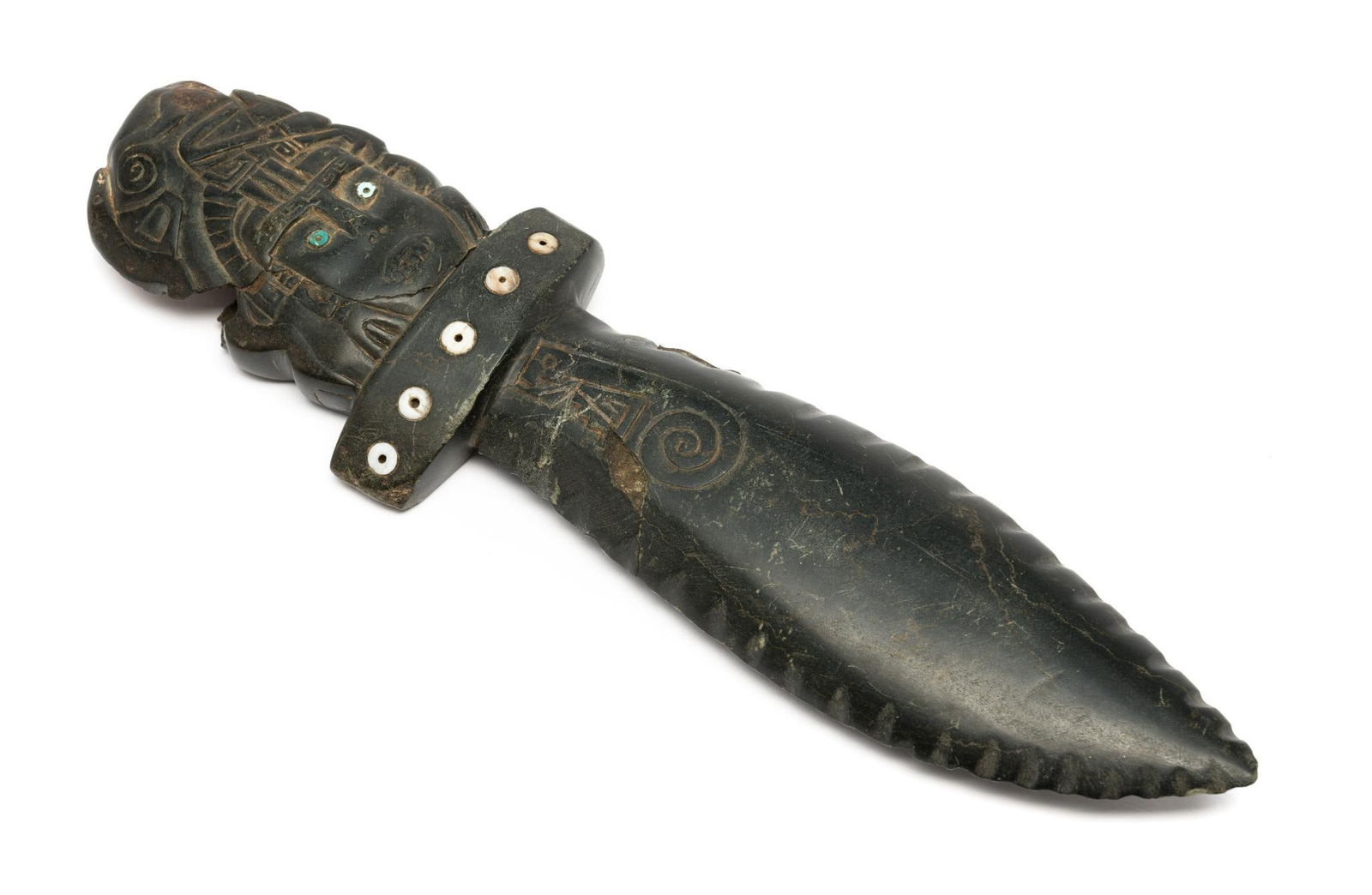 Pre Colombian Mayan Ceremonial Stone Dagger (1 of 4)