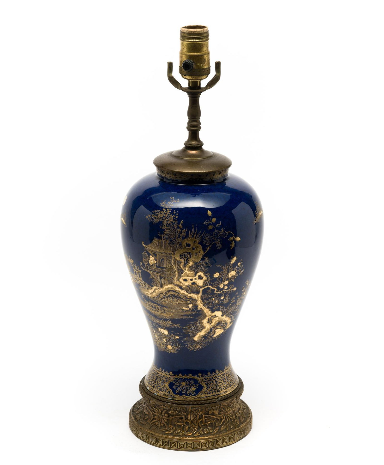 Antique Japanese Nippon Porcelain Vase Lamp (1 of 5)