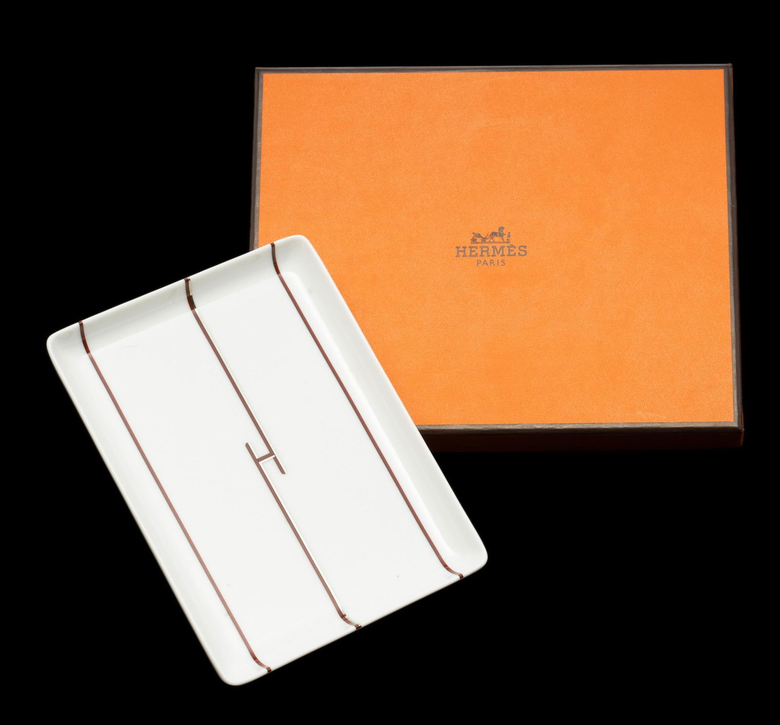 Hermes Porcelain Rythme Plate in OB (1 of 3)