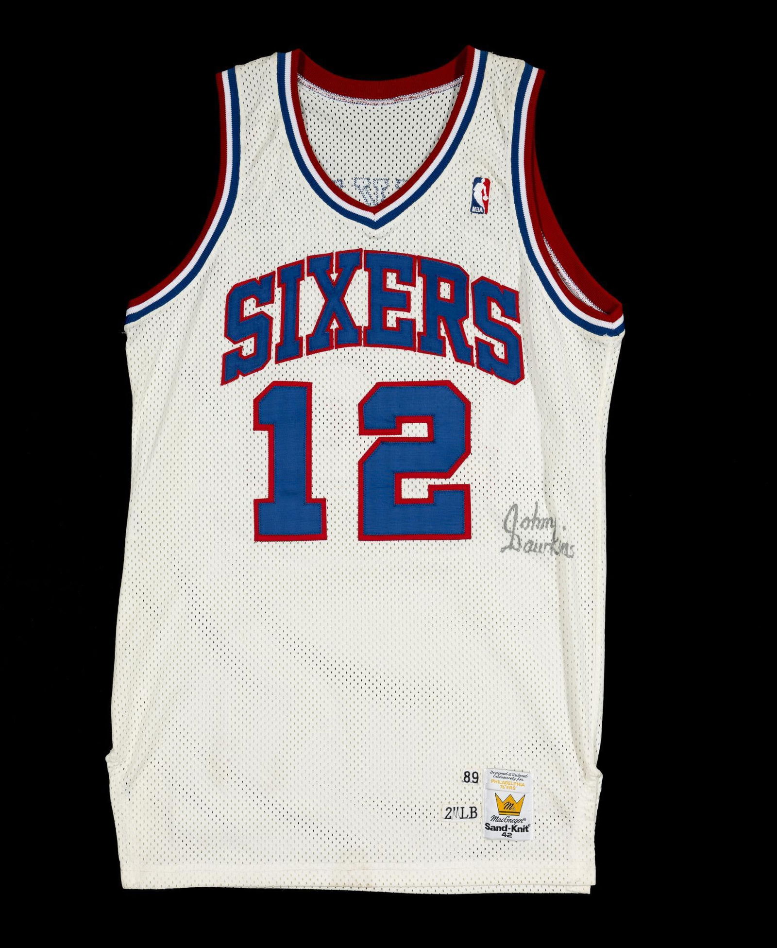 Signed NBA Basketball Jersey  Johnny Dawkins Philadelphia 76ers (1 of 4)