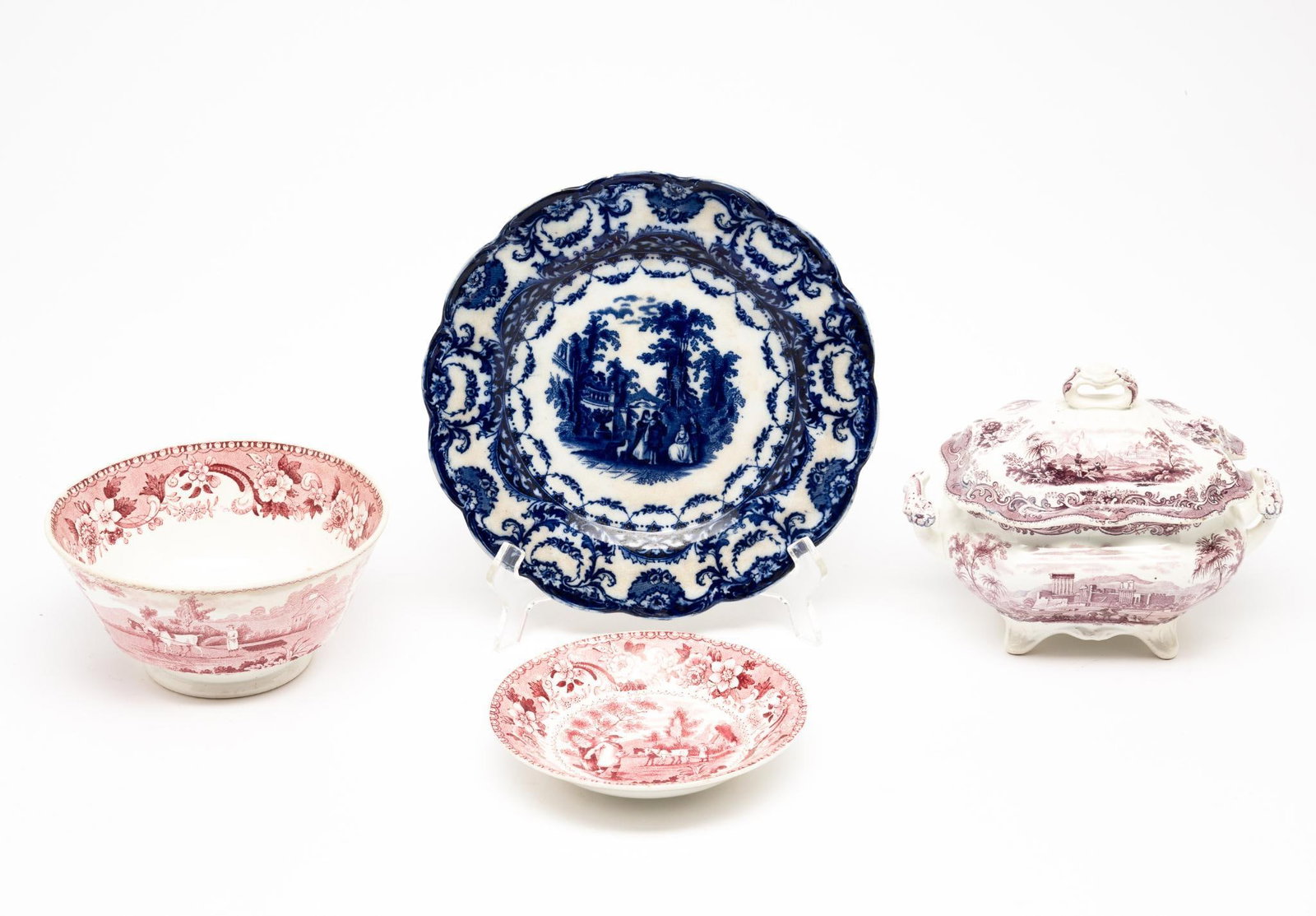 4 Pcs Transferware incl Miniature Tureen (1 of 9)