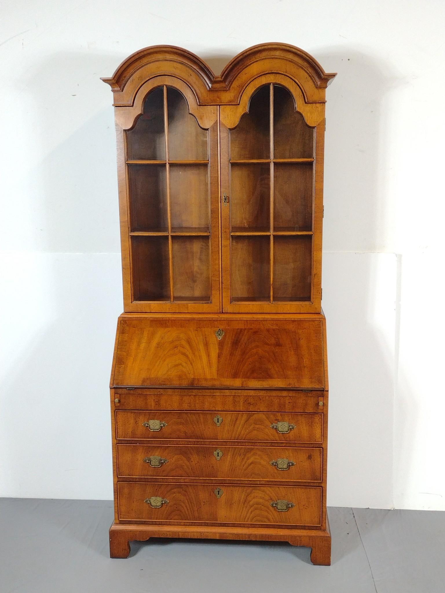 Henredon Secretary Desk: NOT ELIGIBLE FOR IN-HOUSE SHIPPING. 34-1/2" wide X 18-1/2" deep X 83" high.