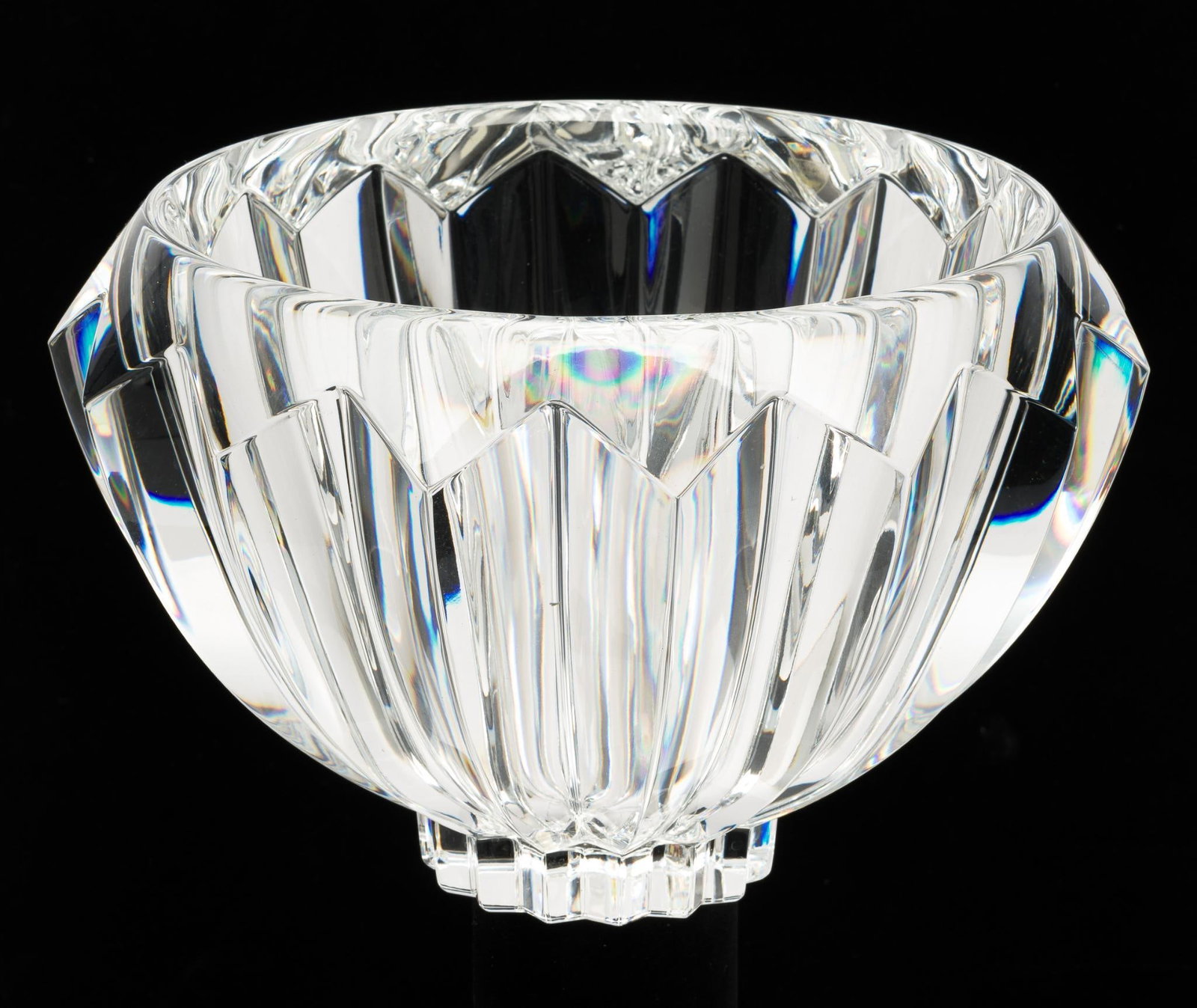 Orrefors Glass Bowl: 9-3/4" diameter x 6-1/2" high.