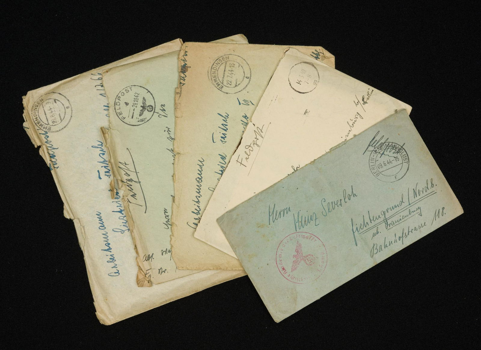 5 German WWII Feldpost Letters (1 of 6)