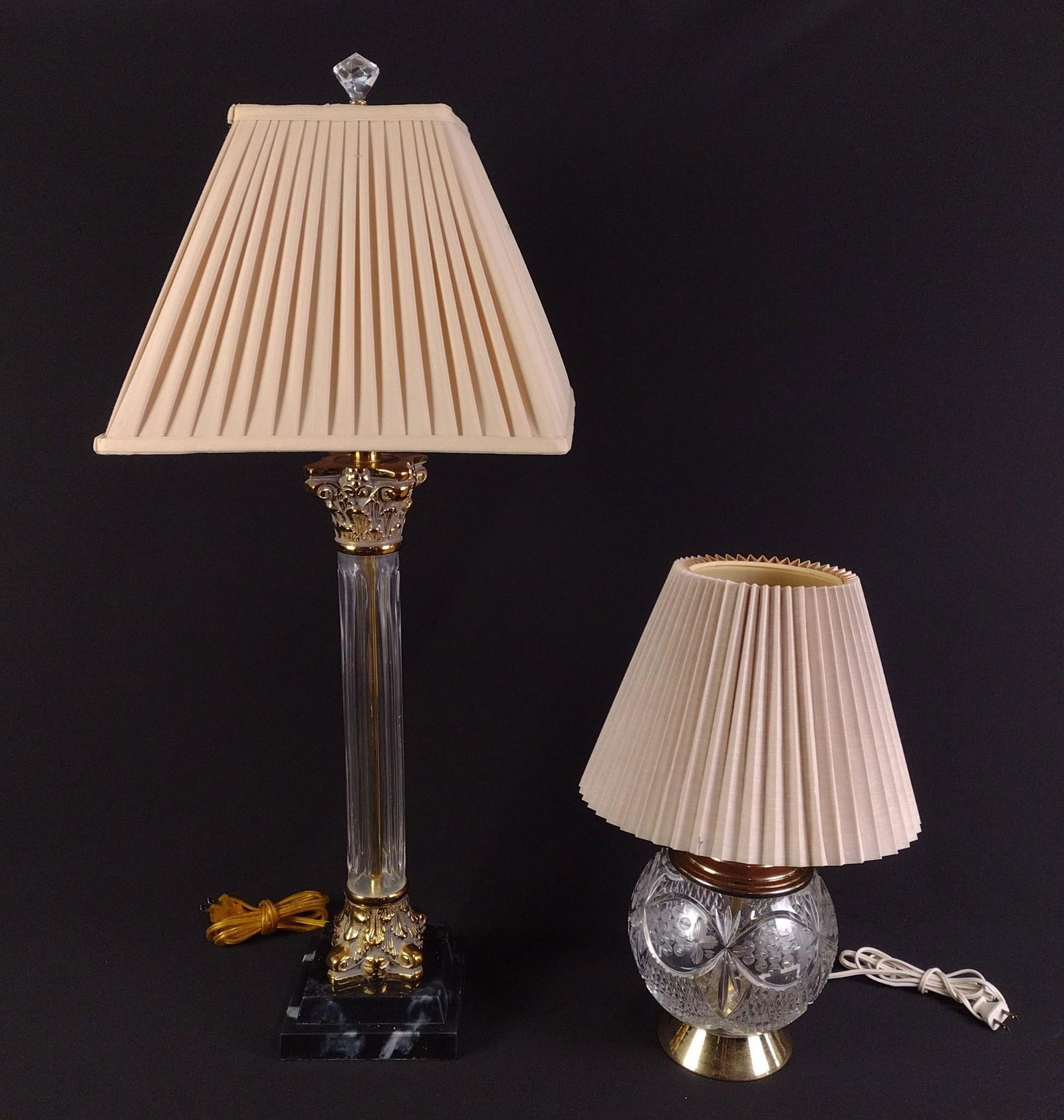 2 Glass Table Lamps incl The Bombay Company (1 of 5)