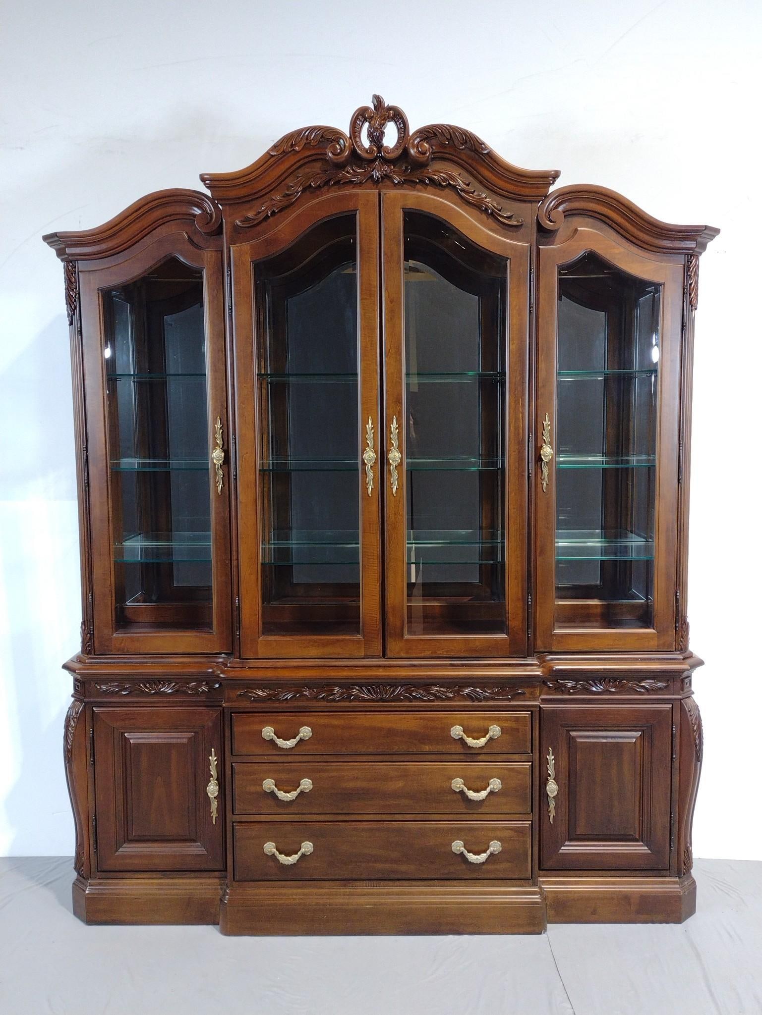 Bob Mackie Hame China Cabinet: NOT ELIGIBLE FOR IN-HOUSE SHIPPING. 75" wide X 20" deep X 83" high.
