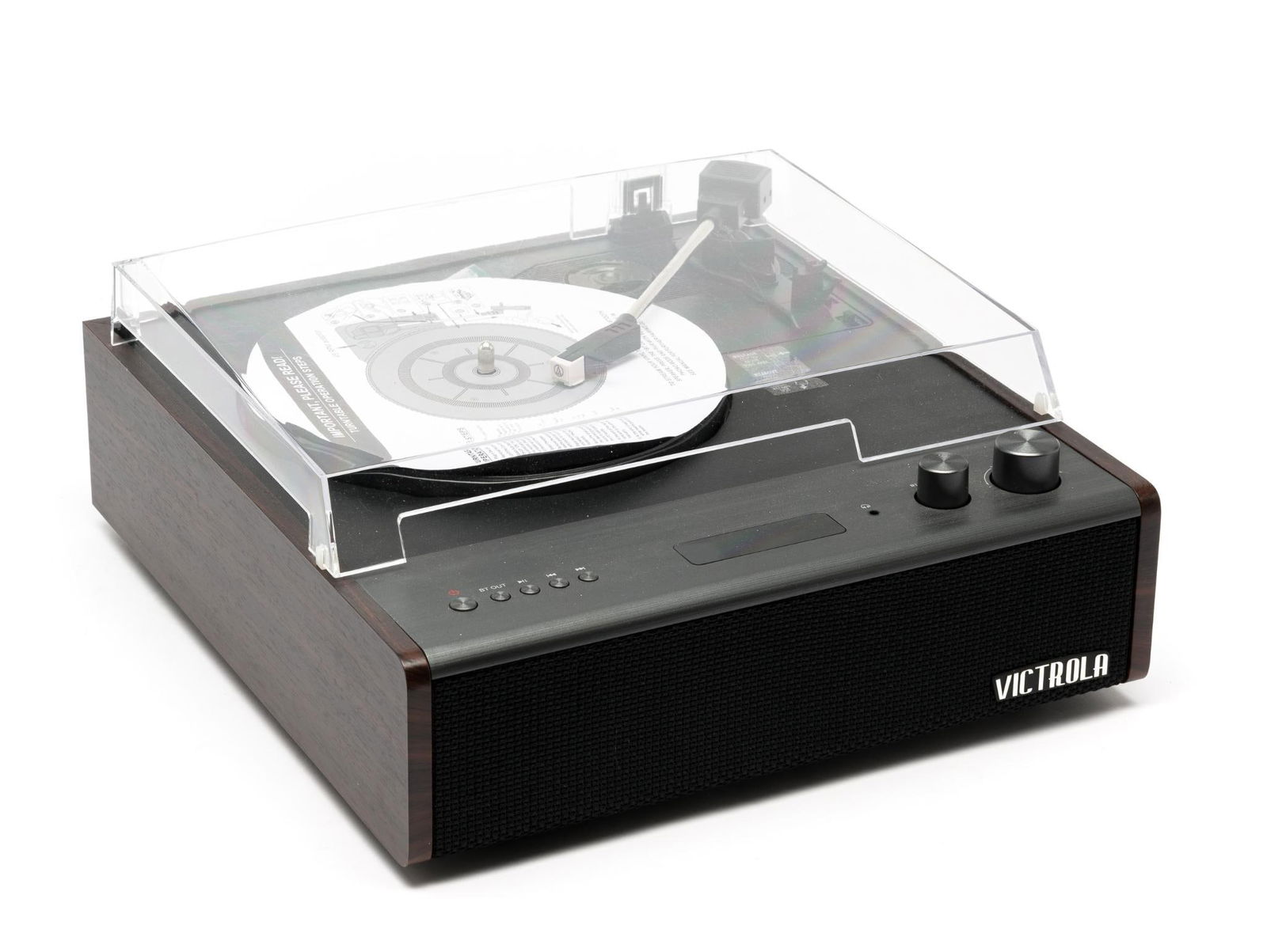 Victrola The Eastwood Signature Record Player: Model number VTA-73. Manual included. 13" wide x 13-1/2" deep x 6" high.