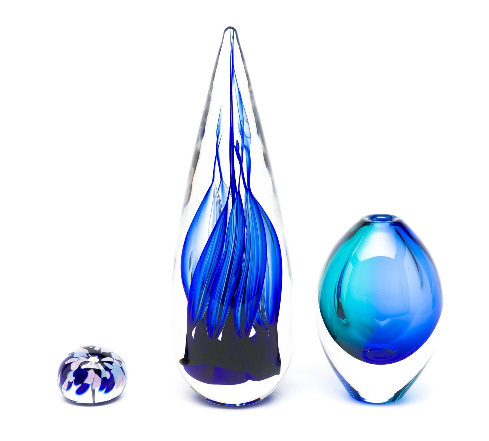 3 Pcs Art Glass incl Studio Ahus Sculpture (1 of 5)