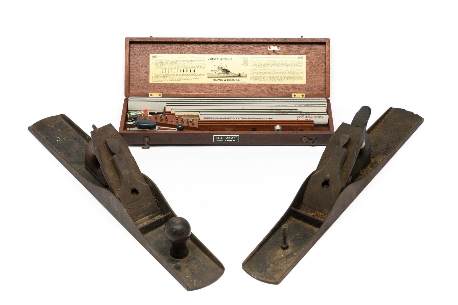 2 Antique Planes & Leroy Lettering Kit (1 of 8)