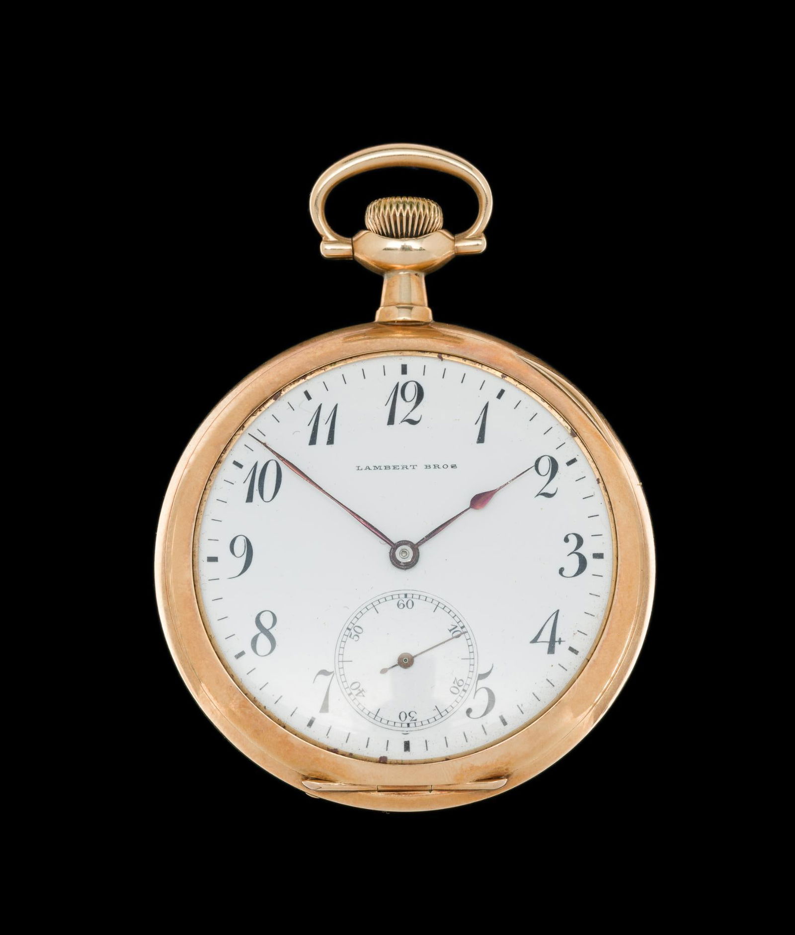 Lambert Bros 14K Gold Open Face Pocket Watch (1 of 4)