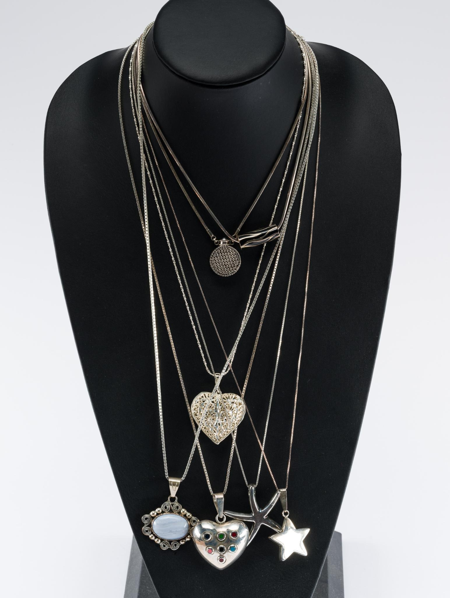 7 Sterling Silver Pendant Necklace (1 of 3)