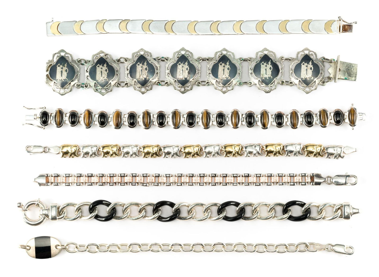 7 Sterling Silver Bracelets (1 of 4)