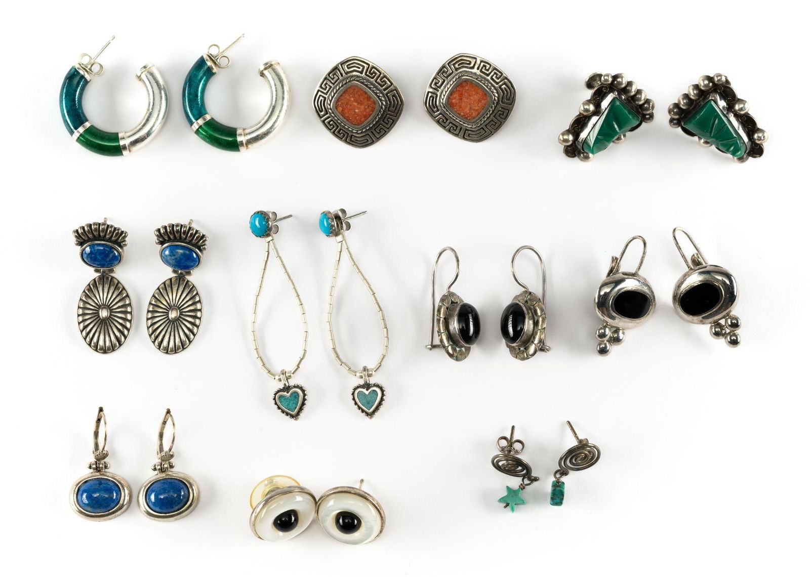 10 Pairs Sterling Silver Earrings (1 of 5)