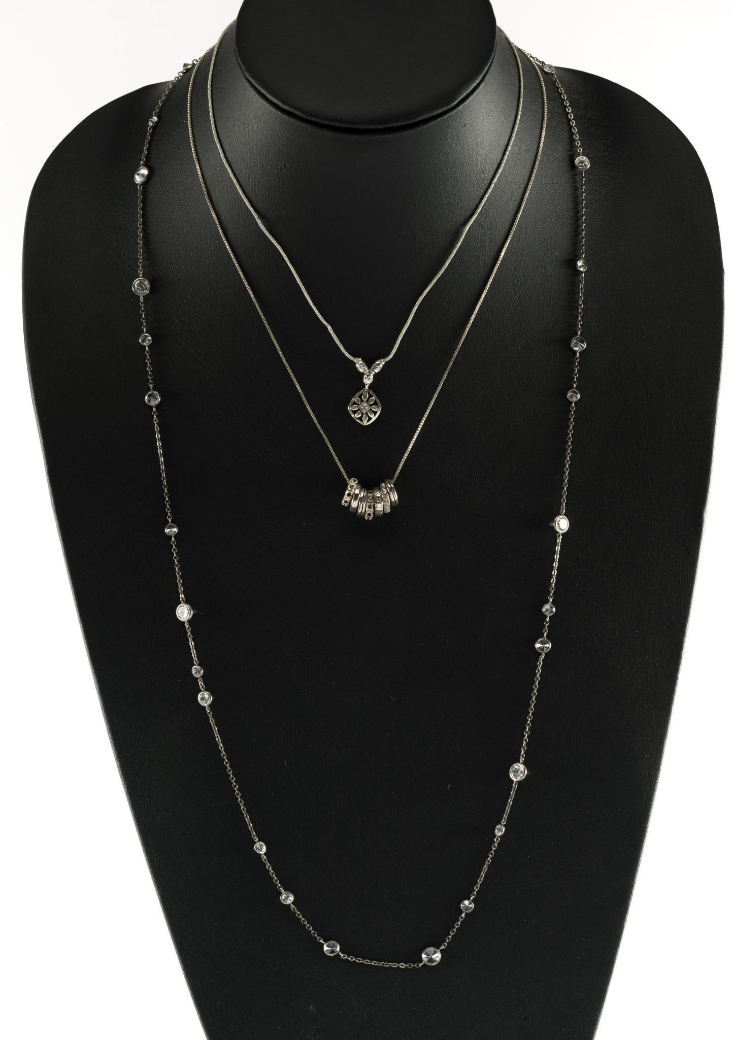 3 Silpada Sterling Silver Necklaces (1 of 4)