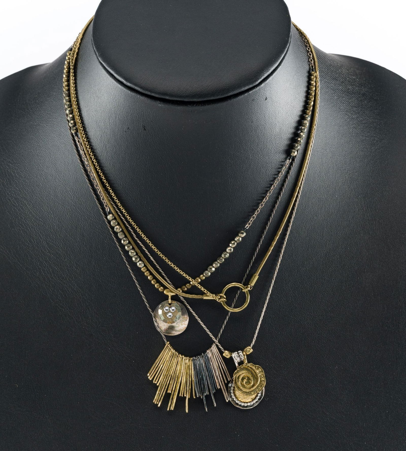 4 Silpada Sterling Silver & Brass Necklaces (1 of 6)