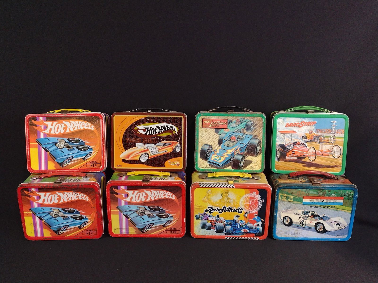 8 Racing / Car Vintage Lunchboxes incl Hot Wheels (1 of 9)