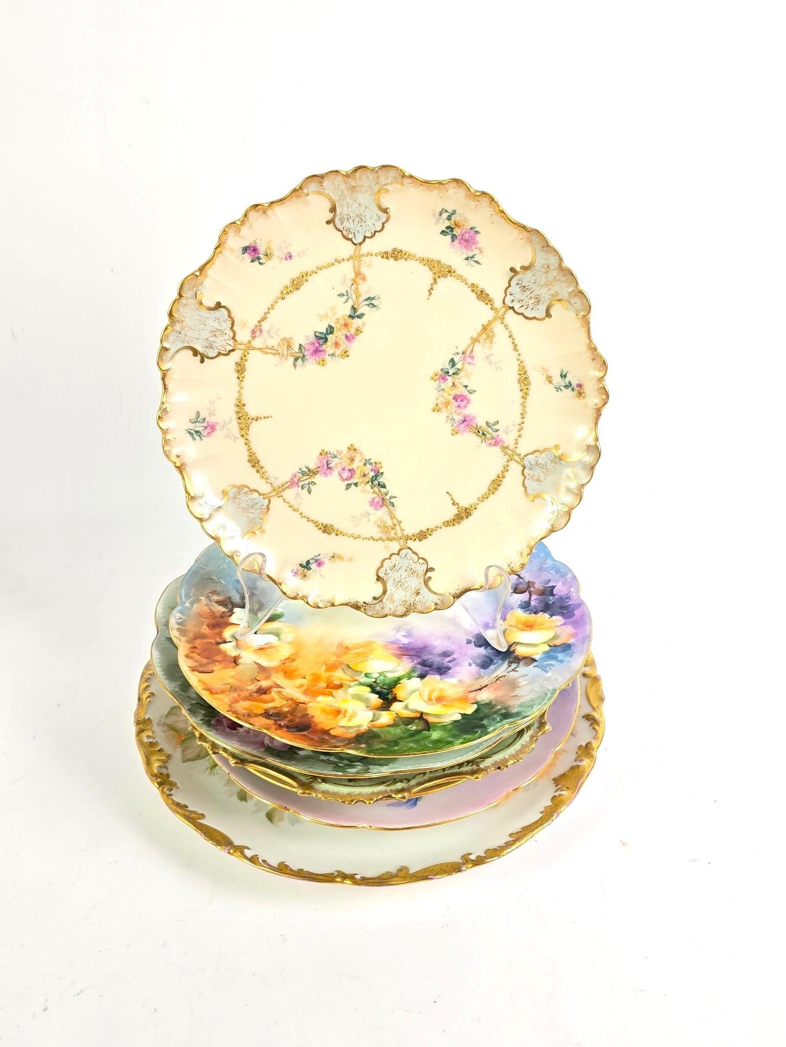 8 Limoges Ceramics: 4-1/4" to 9-1/2" wide. Some wear consistent with age and use.
