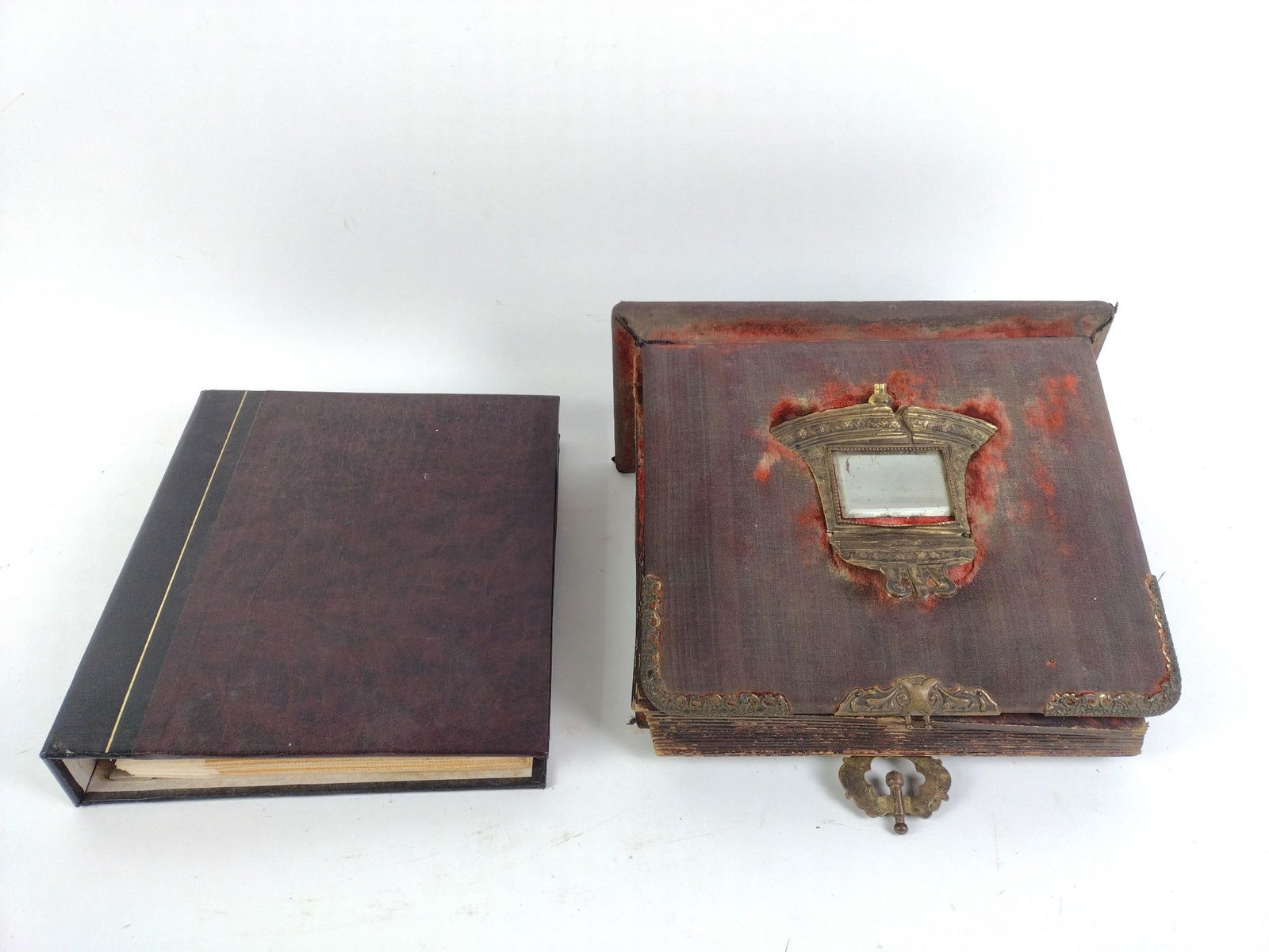 Antique Photo Album with Metal Embellishments & Harrisburg Postcard Binder (1 of 9)