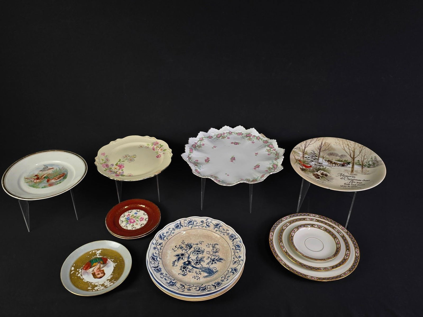(13) Various Individual China Cabinet Plates Incl Limoges (1 of 13)
