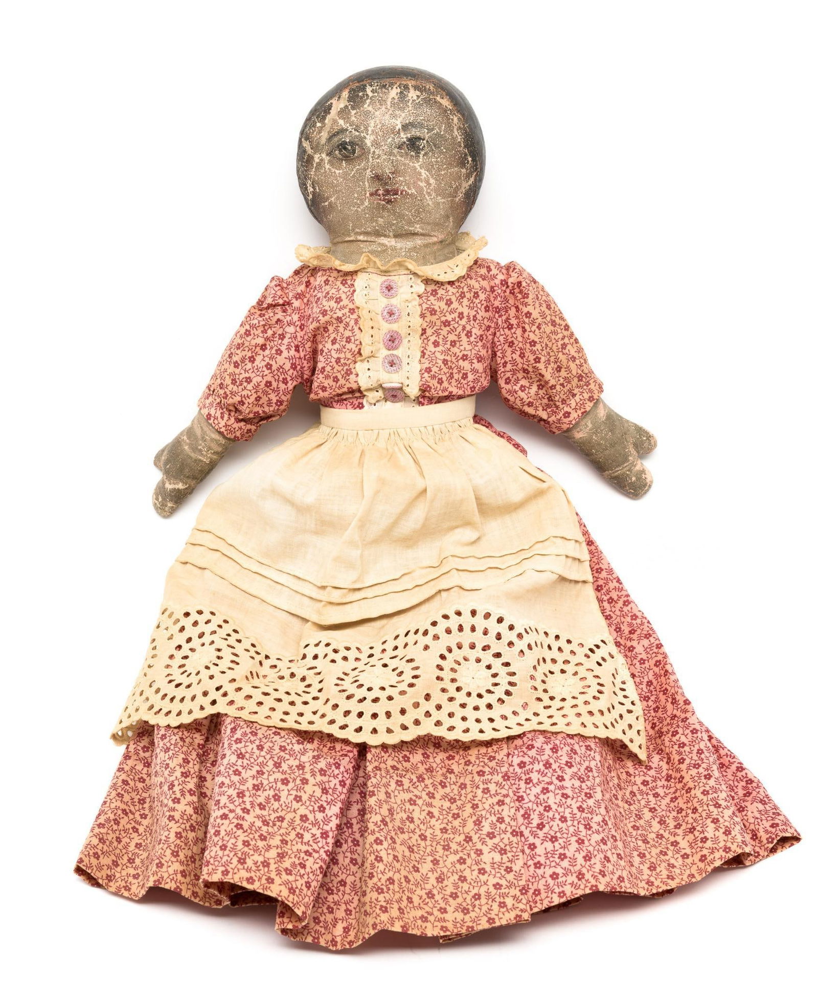 Early American Cloth Portrait Doll (1 of 2)