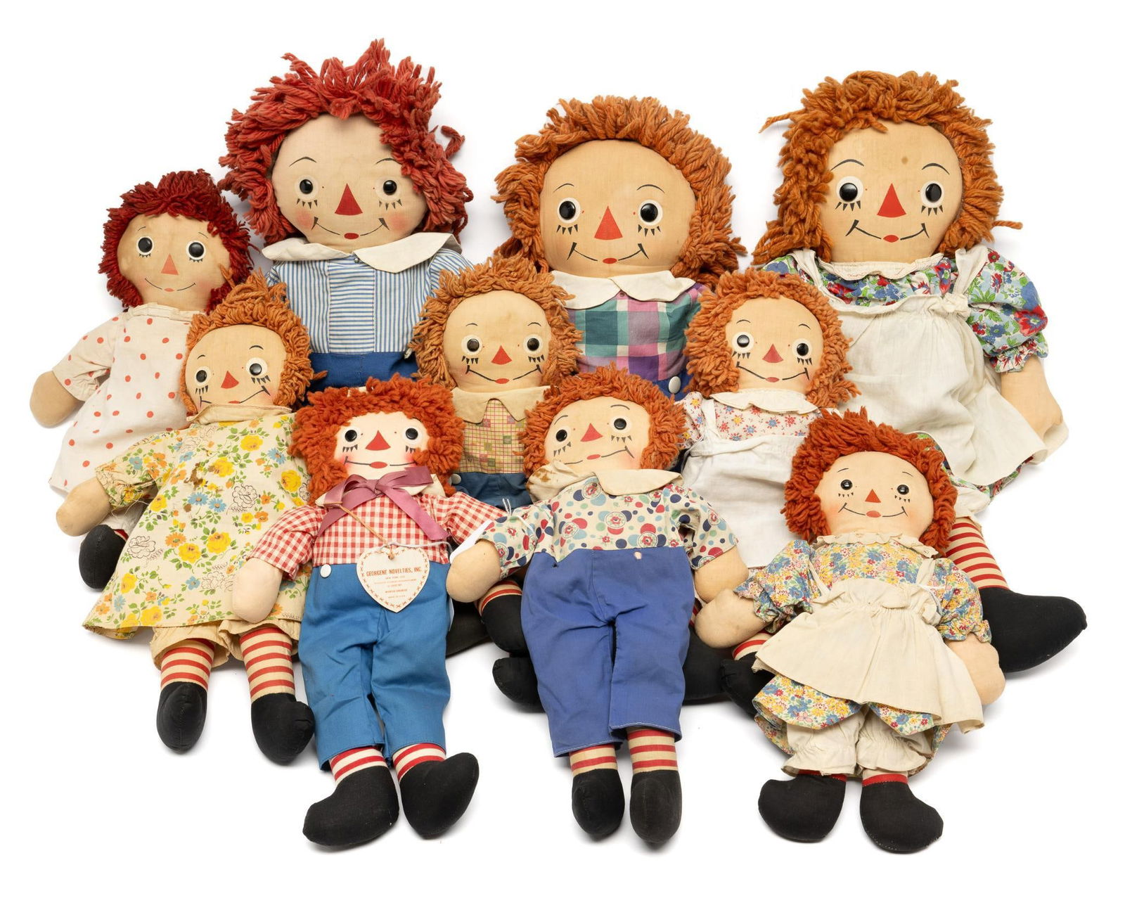 10 Georgene Raggedy Ann & Andy Dolls (1 of 9)