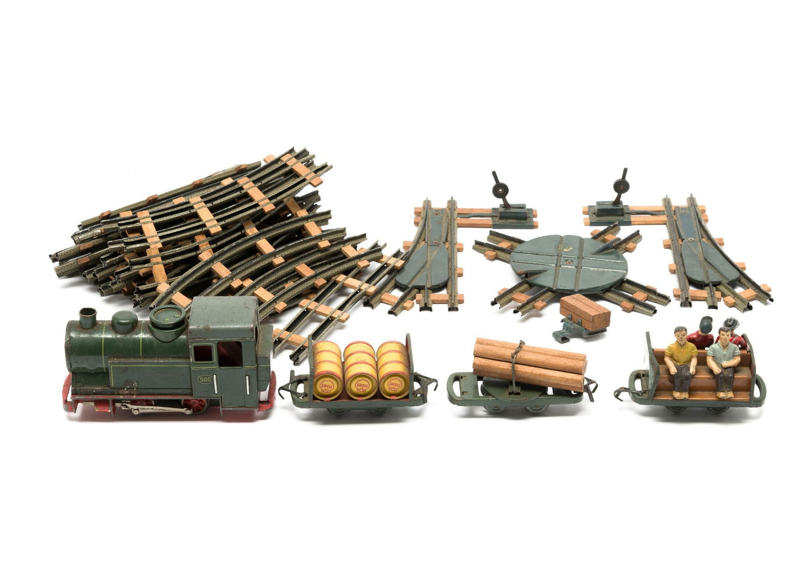 33 Pieces of Biller Bahn Tin HO-Scale Train Set (Germany - U.S. Zone) (1 of 5)