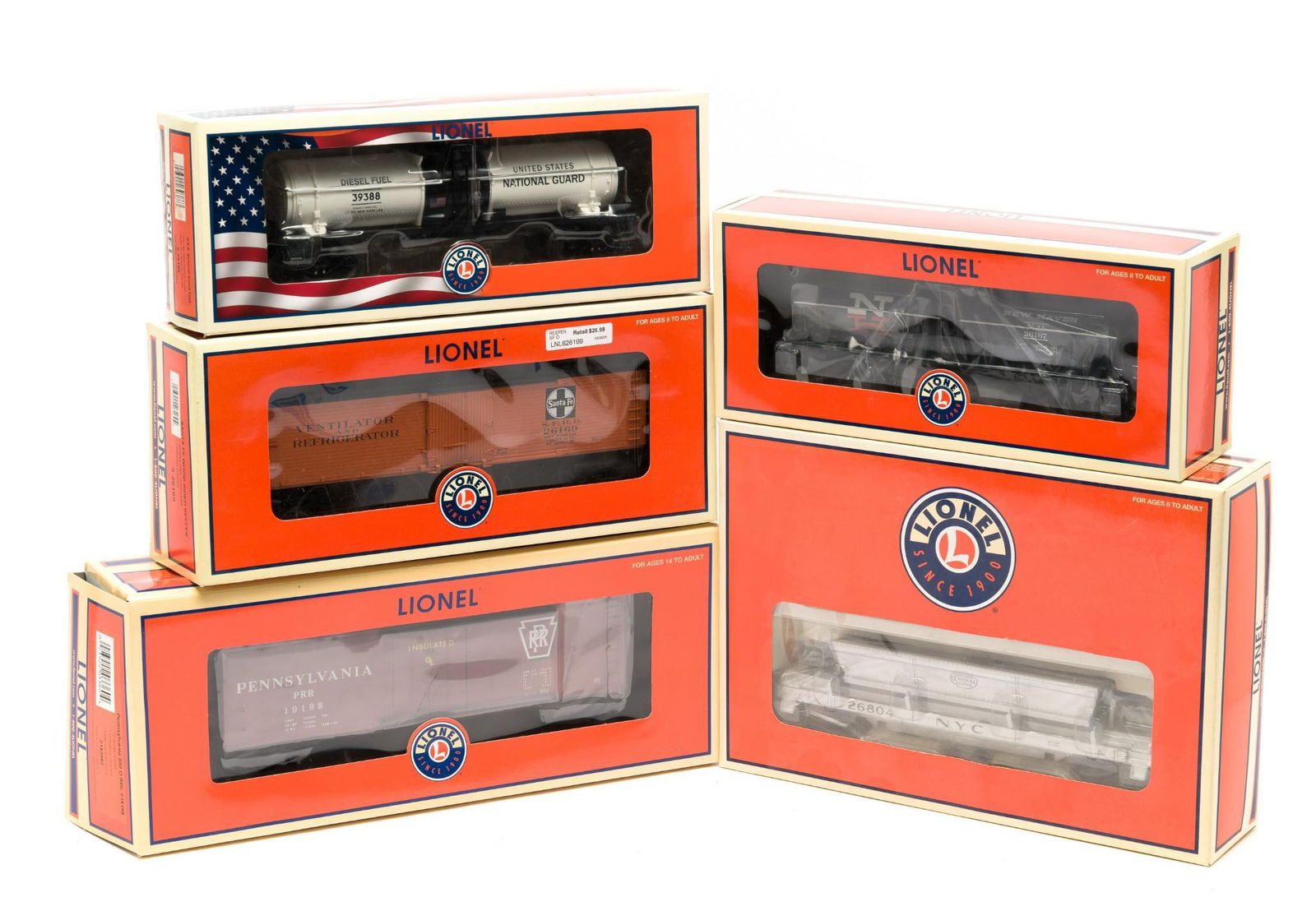 5 Lionel Train Cars in OB (1 of 2)