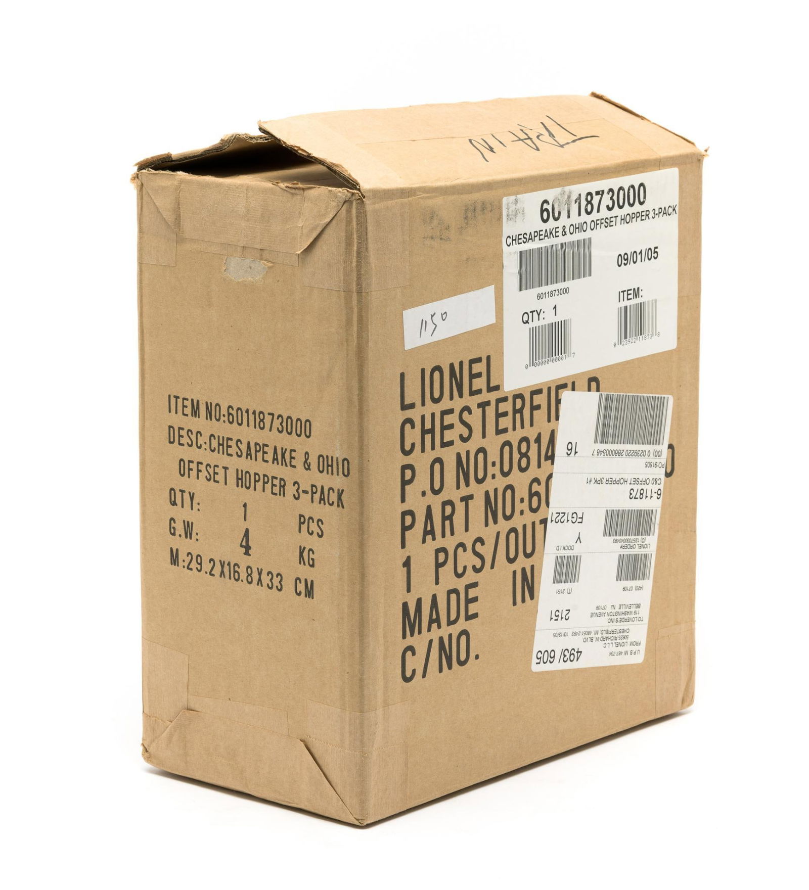 Lionel Chesapeake & Ohio Offset Hopper 3Pk Set in OB (1 of 2)